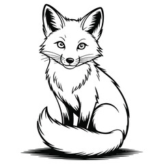 vector illustration of a fox