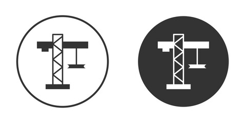 Crane icon for web, mobile and infographics.