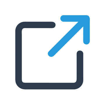 external link open icon design.