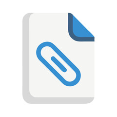paperclip attachment file icon design.