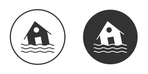 Flood icon for web, mobile and infographics.
