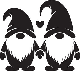 Christmas Gnome Vector Art, Holiday Gnome SVG