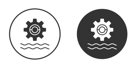 Hydro power icon for web, mobile and infographics.