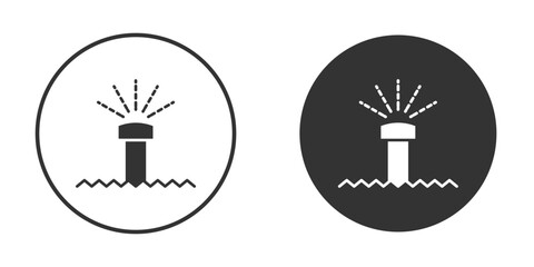 Lawn sprinkler icon for web, mobile and infographics.