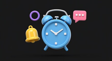 Time management tools set against a dark background showcasing effective strategies and punctual reminders for productivity and organization
