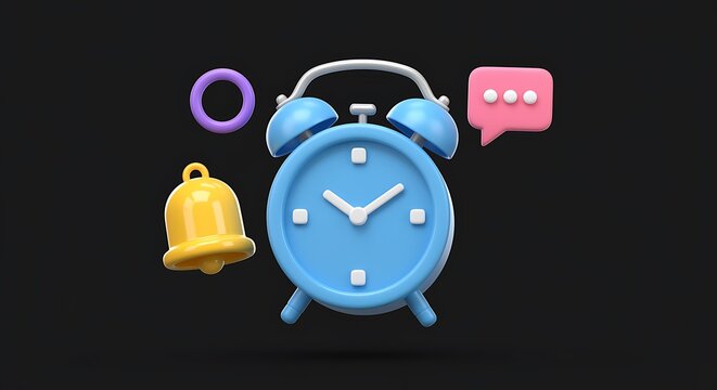 Time management tools set against a dark background showcasing effective strategies and punctual reminders for productivity and organization