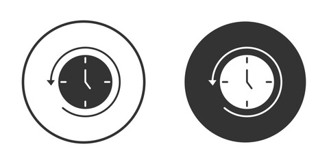 Rewind time icon for web, mobile and infographics.