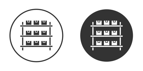 Storage rack icon for web, mobile and infographics.