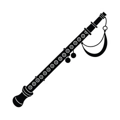 decorated-krishna-flute-with-beads-and-festive-ele.eps