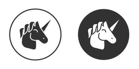 Unicorn icon for web, mobile and infographics.