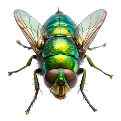Fototapeta premium Vibrant Green Fly A Detailed CloseUp