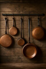 old wooden kitchen utensils