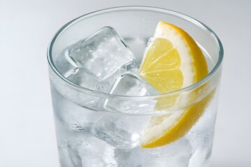 glass of water with lemon