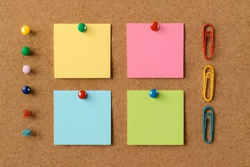 note paper on cork board