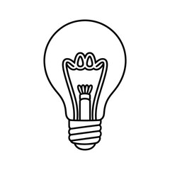 Naklejka premium light bulb vector illustration coloring page