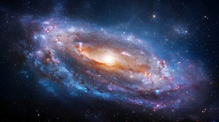 Obraz premium A spiral galaxy in deep space.