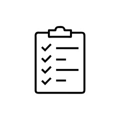 Icon a checklist with four completed tasks done