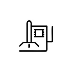 Line art icon a welding machine on equipment industry