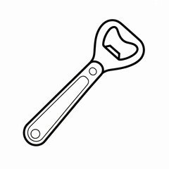 bottle opener illustration vector style coloring page