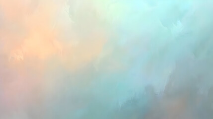 Soft, pastel-hued cloudscape, blending warm and cool tones. Gentle, diffused light creates a dreamy, ethereal atmosphere