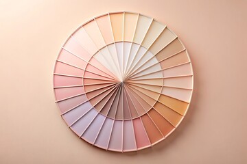 Fototapeta premium A circular color palette displays a range of neutral hues