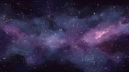 Fototapeta premium Colorful depiction of a nebula filled with stars.