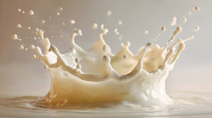 Milk splash forming perfect crown shape