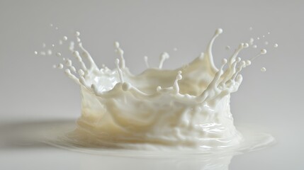 Milk splash forming perfect crown shape