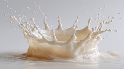 Milk splash forming perfect crown shape