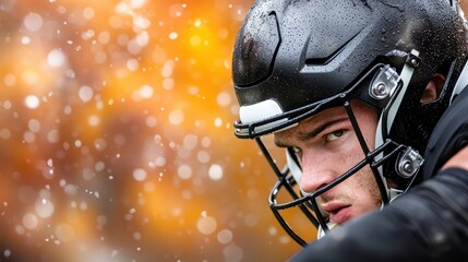 Football Defensive lineman tackling an opponent, preventing a big gain on the field.