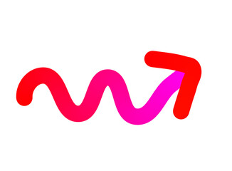 Stylish and Elegant Gradient Arrow Symbol – High-Quality PNG for App and Interface Use
