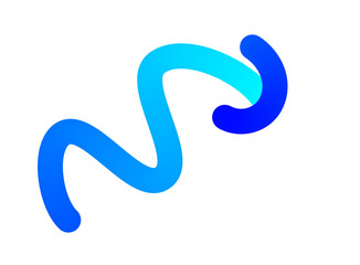 Curved Gradient Arrow with Soft Color Transition &ndash; Minimalist Direction Icon for Infographics