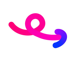 Obraz premium High-Quality Gradient Arrow Icon with Transparent Background for Web and UI Projects