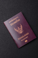 Thailand passport for travelling, flying and doing business. Thailand document, id