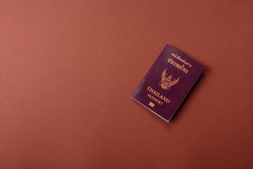 Thailand passport for travelling, flying and doing business. Thailand document, id