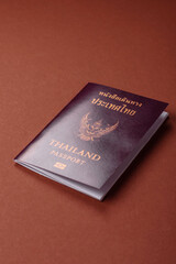 Thailand passport for travelling, flying and doing business. Thailand document, id