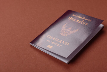 Thailand passport for travelling, flying and doing business. Thailand document, id