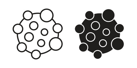 Cancer icon logo set. thin line concept simple icon or design element