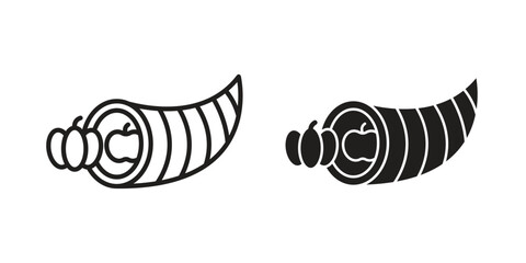 Cornucopia icon logo set. thin line concept simple icon or design element