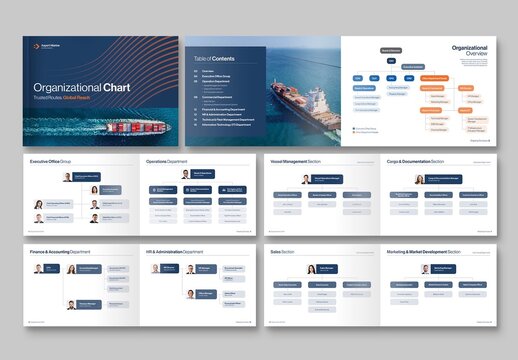 Organizational Chart Template for Company Org Chart, Corporate Hierarchy & Executive Team Structures