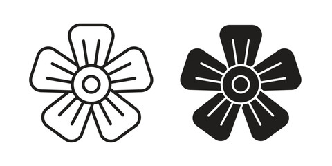 Hypericum icon logo set. thin line concept simple icon or design element