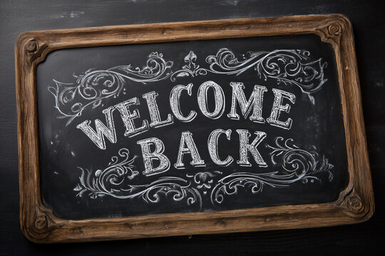 Welcome Back Chalkboard Sign