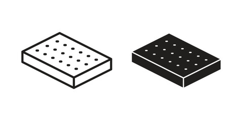 Mattress icon logo set. thin line concept simple icon or design element