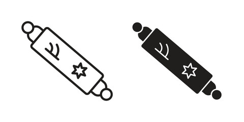 Mezuzah icon logo set. thin line concept simple icon or design element