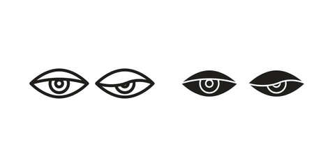 Myasthenia gravis icon logo set. thin line concept simple icon or design element