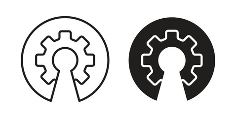 Open source icon logo set. thin line concept simple icon or design element