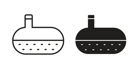 Sewerage tank icon logo set. thin line concept simple icon or design element