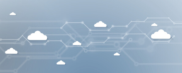 Moder cloud concept technology background and network security idea