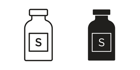 Solvent icon logo set. thin line concept simple icon or design element