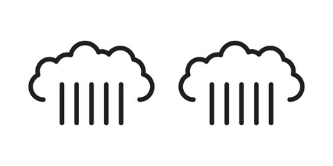 Steam icon logo set. thin line concept simple icon or design element